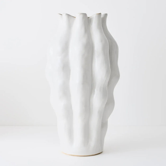 Eudora Vase 46cm Winter White