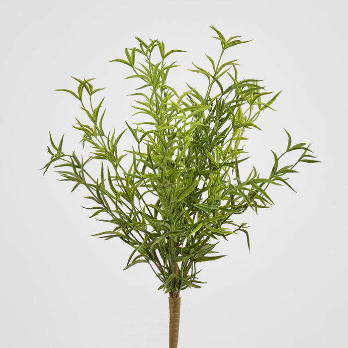 Artificial Real Touch Asparagus Fern Bush 45cm Green - FLORA DESIGNS