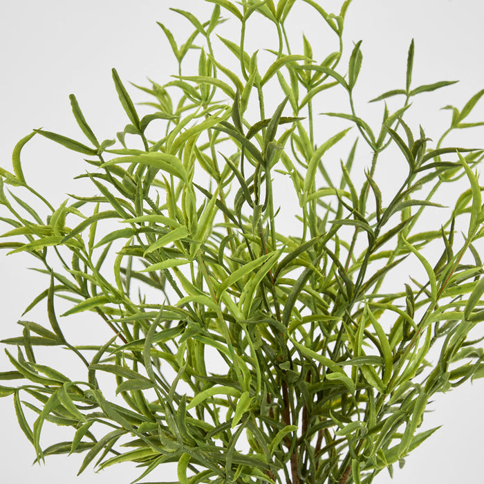 Artificial Real Touch Asparagus Fern Bush 45cm Green - FLORA DESIGNS