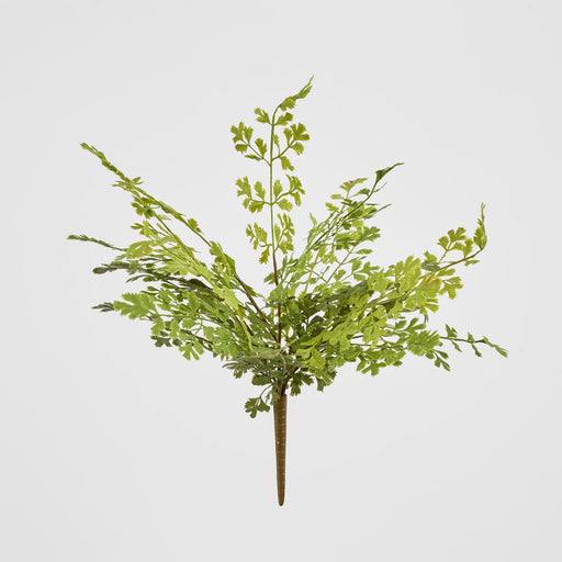 Artificial Real Touch Button Fern Bush 45cm Green - FLORA DESIGNS