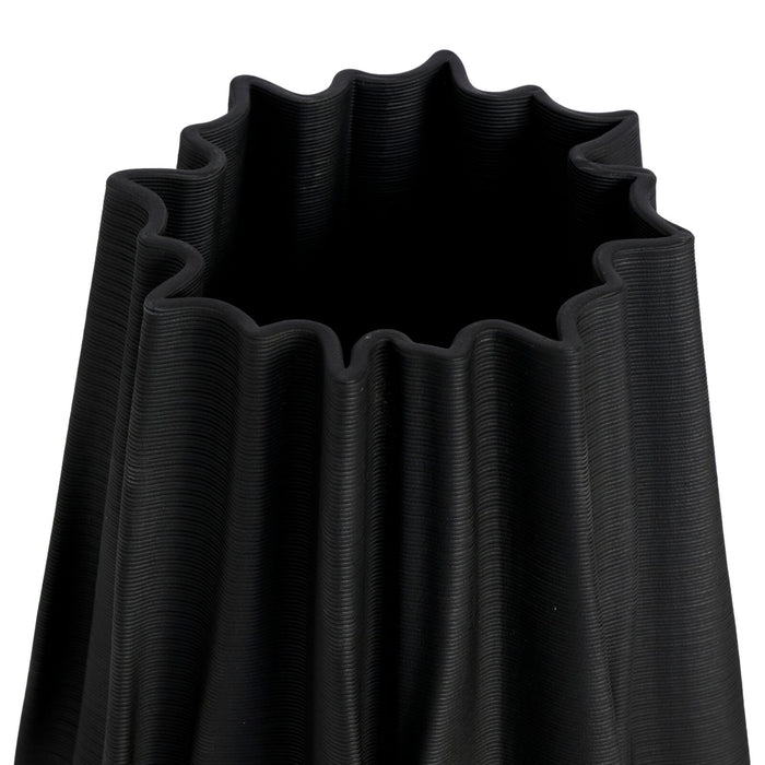 Fern Black Vase 30cm