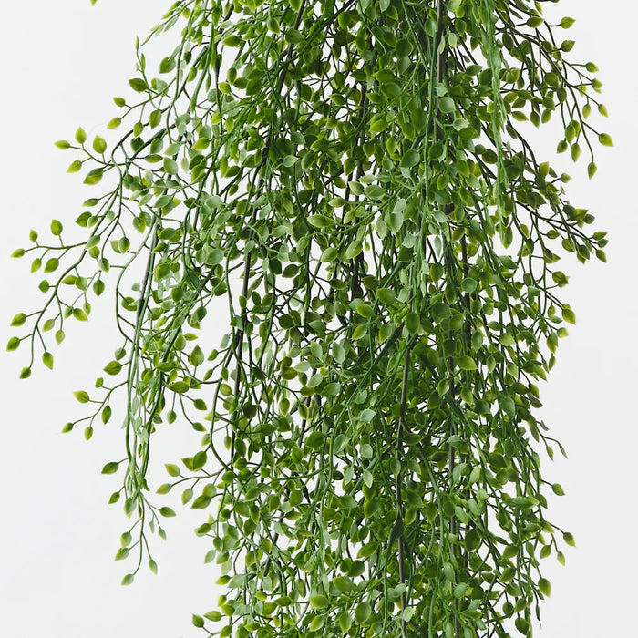 Fern Button Hanging Bush Green 109cm Set of 6
