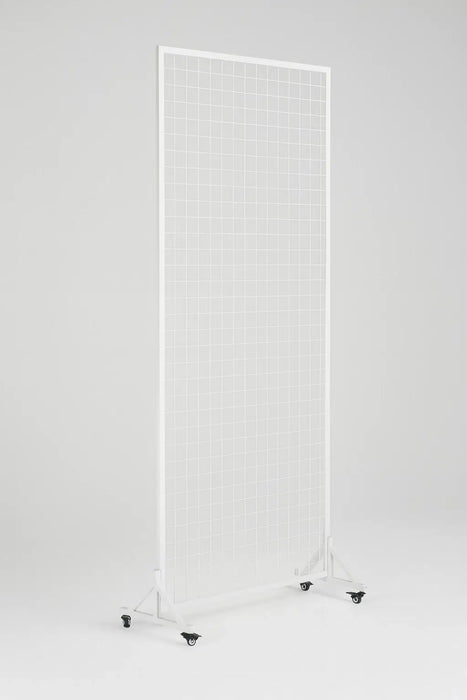 Versatile White Flower Wall Stand Event Screen with Wheels 2mx1m - FLORA DESIGNS