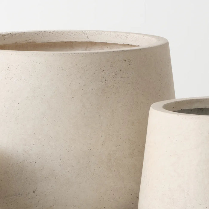 Forge Pot Grey White Marlstone 30cm Set of 3