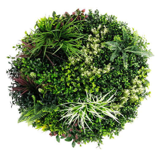 Slimline Artificial Green Wall Disc Art Colour 80cm - FLORA DESIGNS
