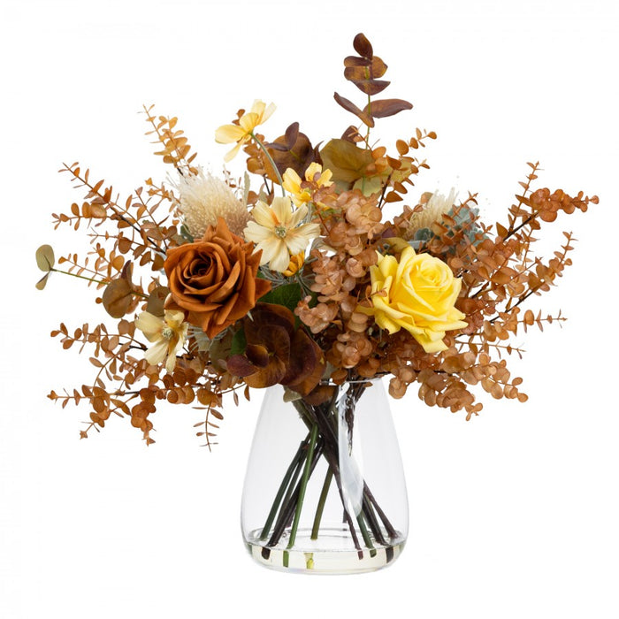 Rose & Cosmo Mixed Arrangement Orange - 56cm