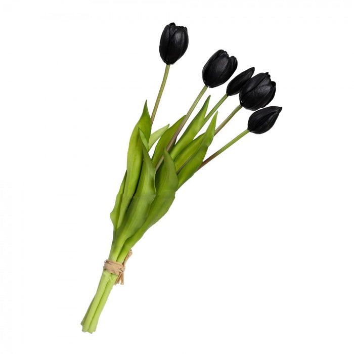 Tulip Bundle Black 40cm - Set of 6