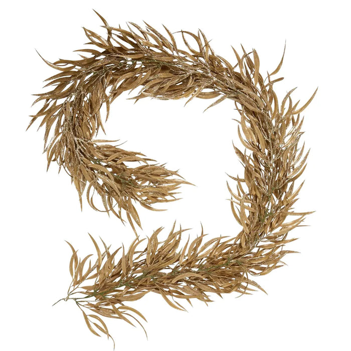 Glitter Eucalyptus Garland Gold 185cm Set of 2