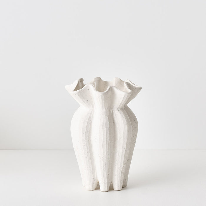 Gustel Vase White 24cm Pack of 2