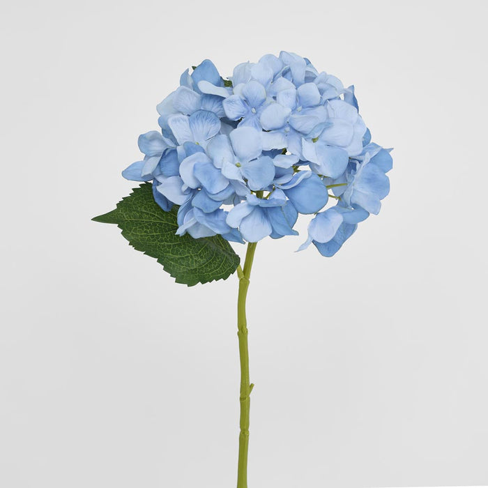 Artificial Hydrangea Stem Light Blue 62cm Blue - FLORA DESIGNS