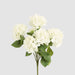 Artificial Hydrangea Bush with 7 Heads White 52cm White - FLORA DESIGNS