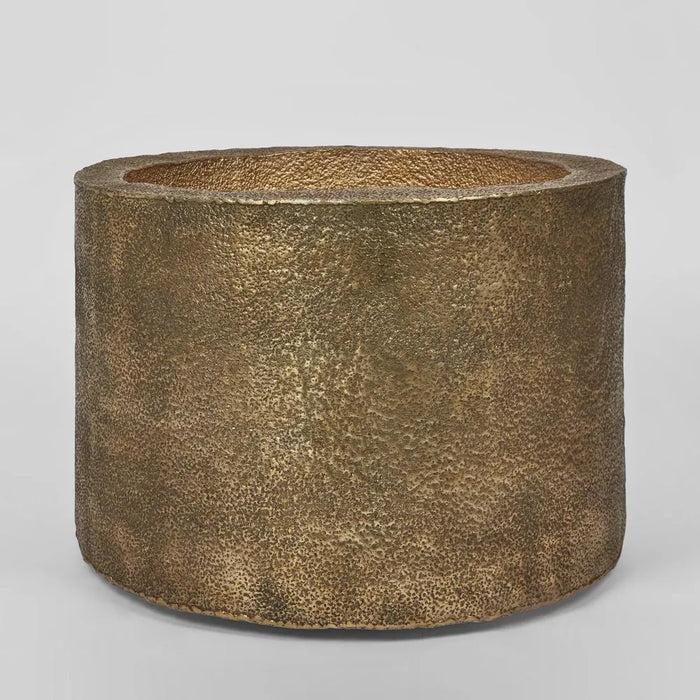 Harlow Hammered Aluminium Planter in Antique Gold 47.5cm