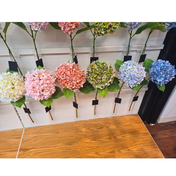 Hydrangea Bouquet Green Purple 68cm Set of 12