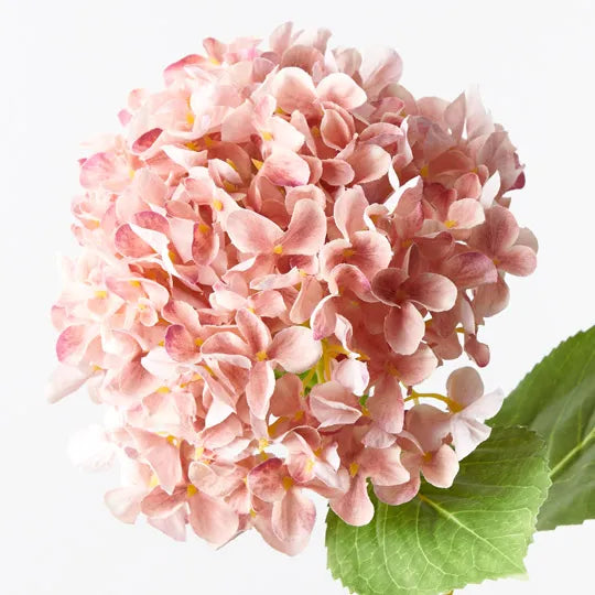 Hydrangea Bouquet Coral Pink 68cm Set of 12