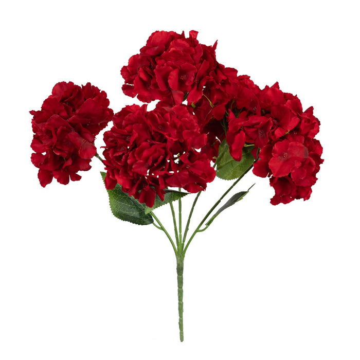 Hydrangea Bush Red 45cm Set of 12