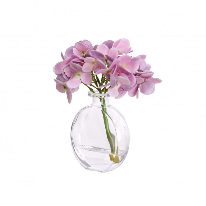 Hydrangea In Bud Vase Pink 19cm Set of 2