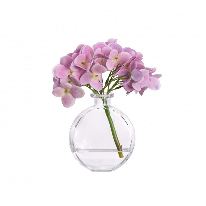 Hydrangea In Bud Vase Pink 19cm Set of 2