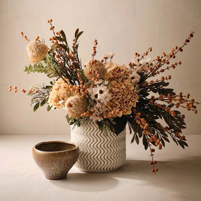 Hydrangea Stem Butter Orange, 66cm Pack of 12