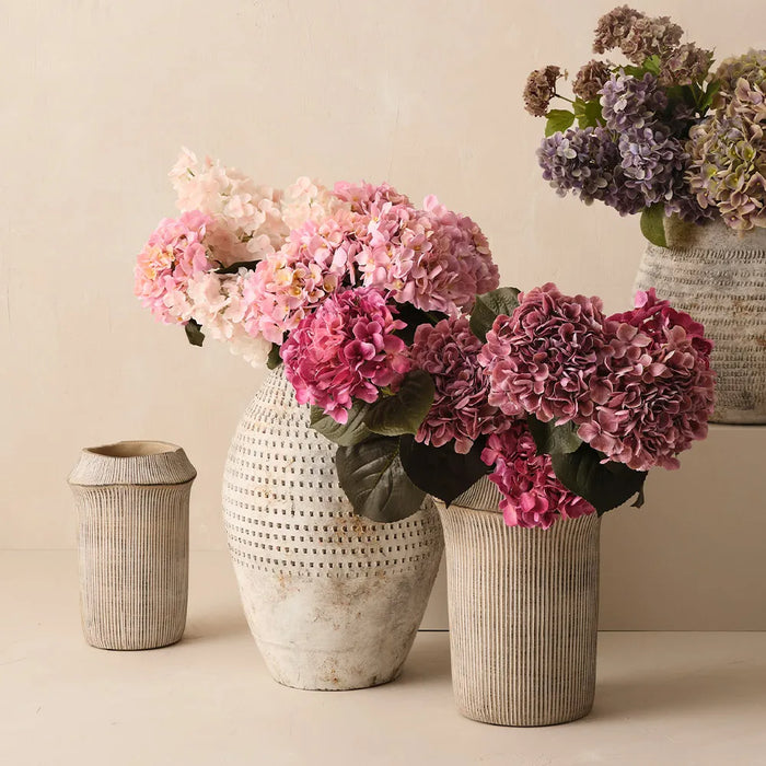 Hydrangea Stem Small Light Pink Cream, 66cm Pack of 12