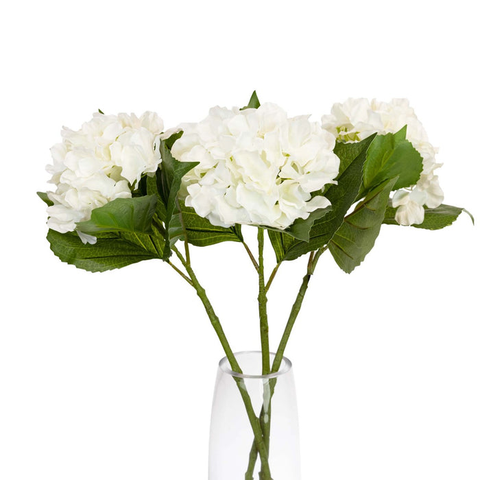 Hydrangea White 63cm Real Touch Pack of 6