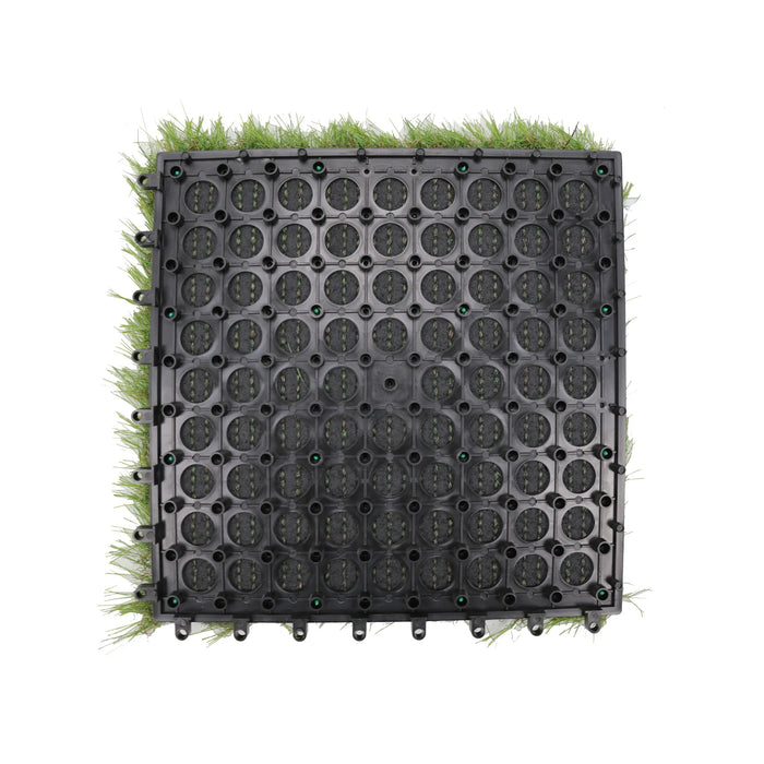 Interconnecting Artificial Grass Decking Tiles UV Resistant - 30cmx30cm - 9 pieces
