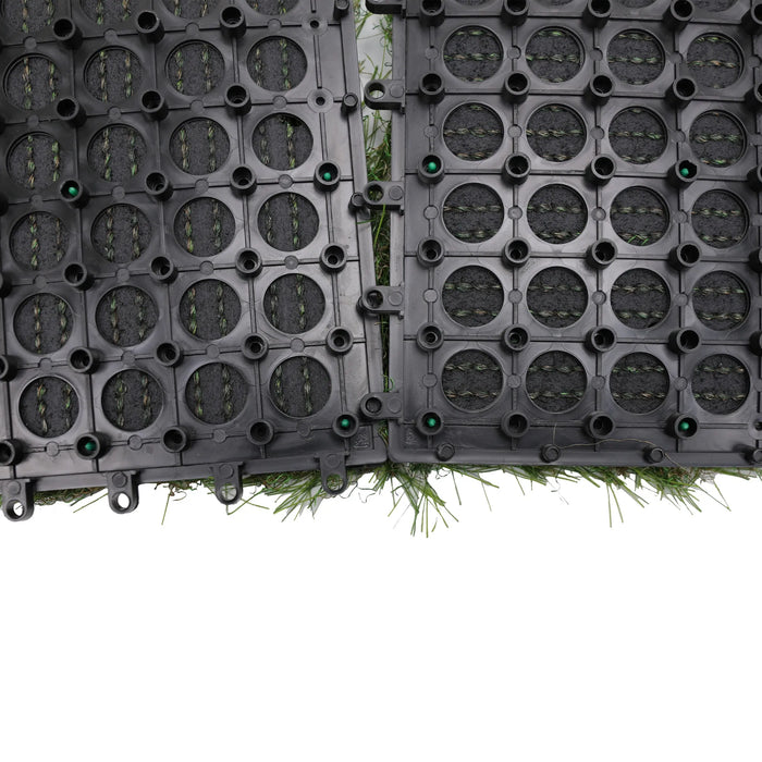 Interconnecting Artificial Grass Decking Tiles UV Resistant - 30cmx30cm - 9 pieces
