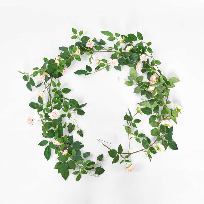 Artificial Rose Garland Pink 170cm Pink - FLORA DESIGNS