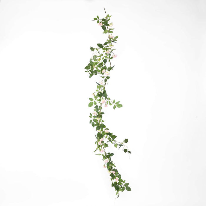 Artificial Rose Garland Pink 170cm Pink - FLORA DESIGNS