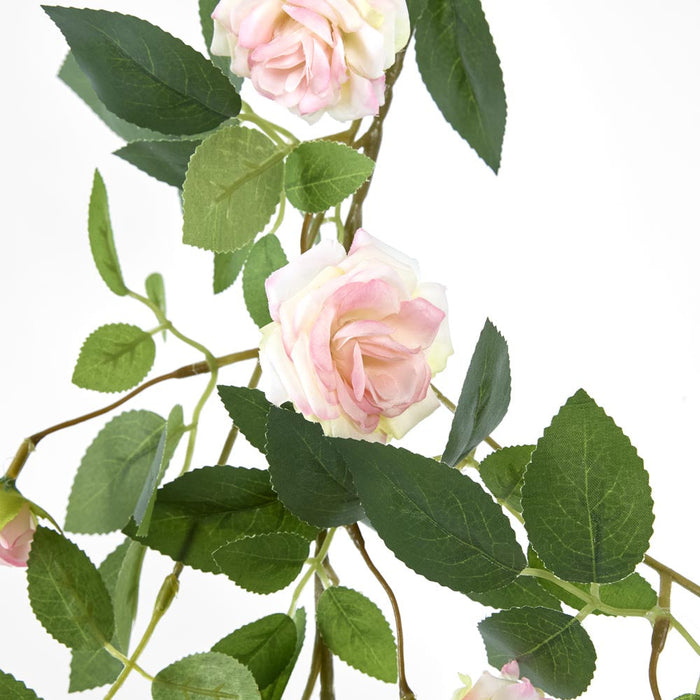Artificial Rose Garland Pink 170cm Pink - FLORA DESIGNS