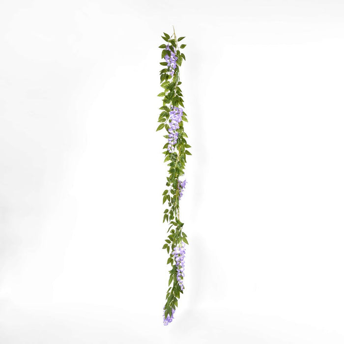Artificial Wisteria Garland Purple 200cm Purple - FLORA DESIGNS