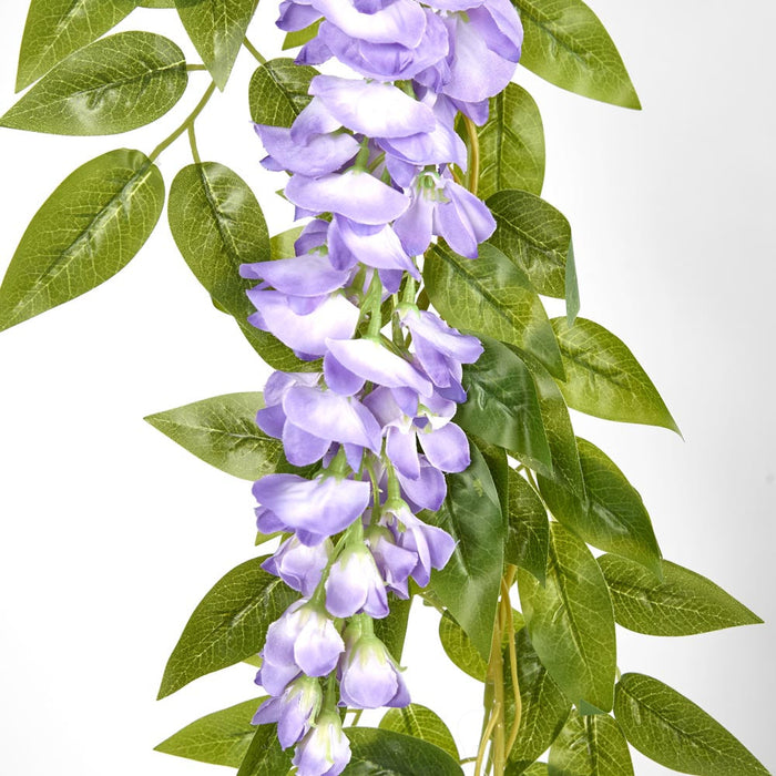 Artificial Wisteria Garland Purple 200cm Purple - FLORA DESIGNS