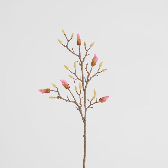 Artificial Magnolia Bud Spray Pink 98cm Pink - FLORA DESIGNS