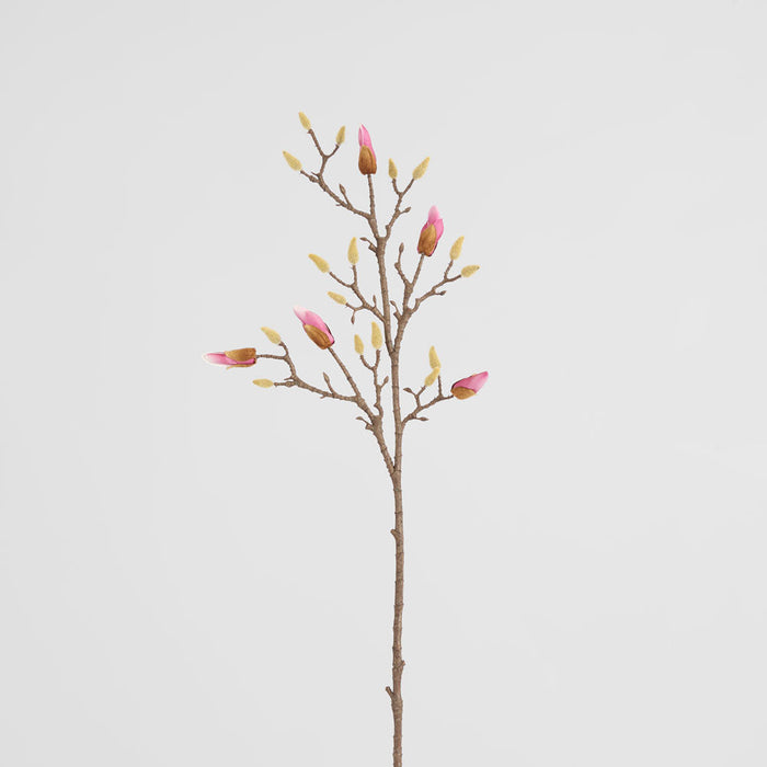 Artificial Magnolia Bud Spray Pink 98cm Pink - FLORA DESIGNS