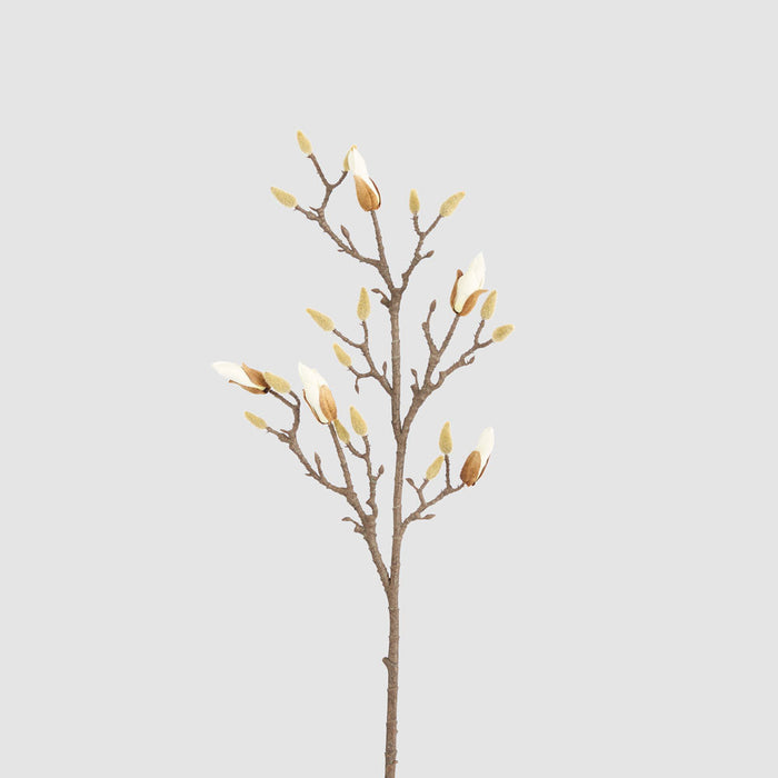 Artificial Magnolia Bud Spray White 98cm White - FLORA DESIGNS