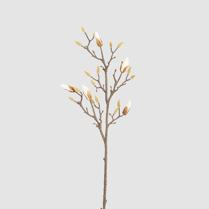 Artificial Magnolia Bud Spray White 98cm White - FLORA DESIGNS