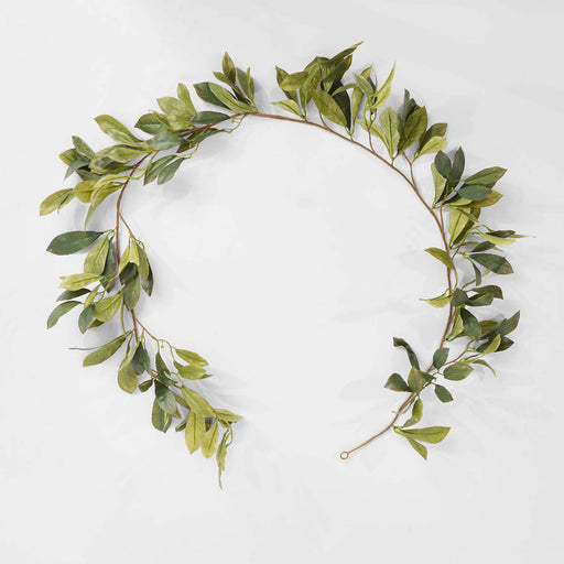 Artificial Laurel Leaf Garland 180cm Green - FLORA DESIGNS