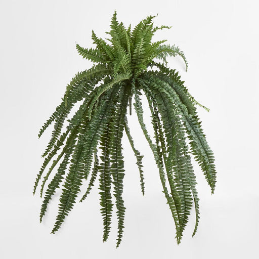 Artificial Huge Green Boston Fern Bush 52 Leaves 121cm Green - FLORA DESIGNS