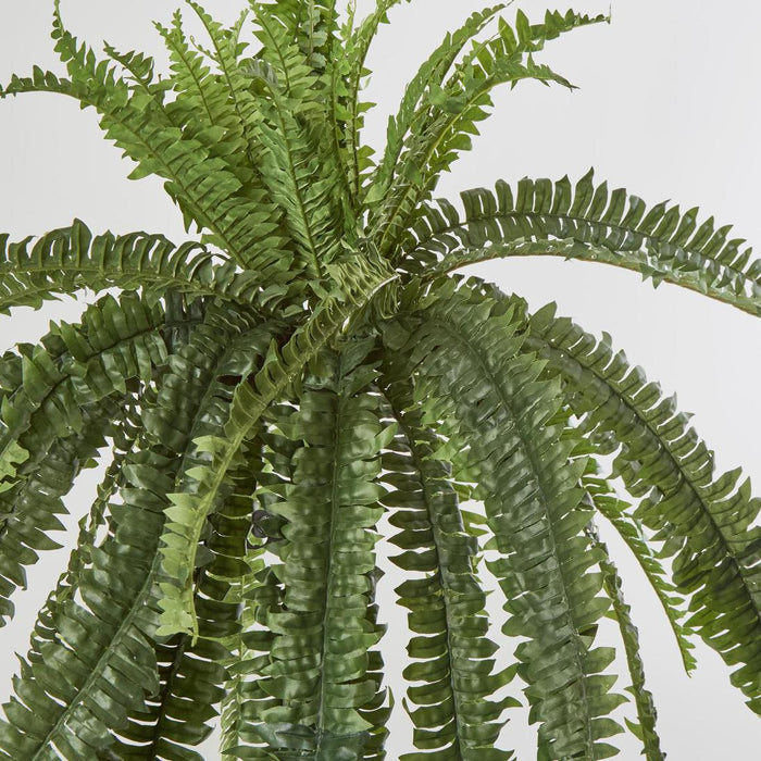 Artificial Huge Green Boston Fern Bush 52 Leaves 121cm Green - FLORA DESIGNS