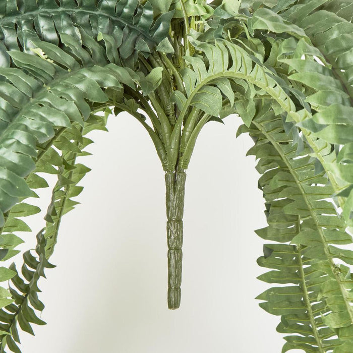 Artificial Huge Green Boston Fern Bush 52 Leaves 121cm Green - FLORA DESIGNS