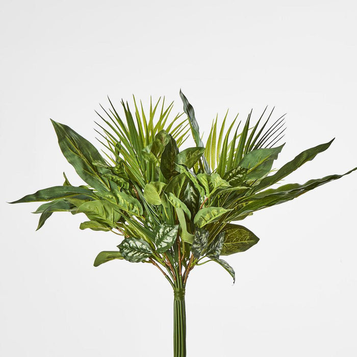 Artificial Dracaena Palm Bush 32cm Green - FLORA DESIGNS