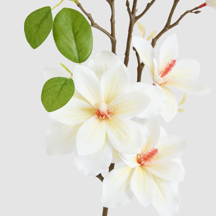 Artificial Magnolia Pearl Spray White 75cm White - FLORA DESIGNS