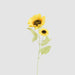 Artificial Sunflower Stem with 2 Heads 70cm Yellow - FLORA DESIGNS