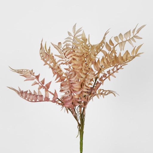 Artificial Fern Bush Pink 12cm Cream - FLORA DESIGNS