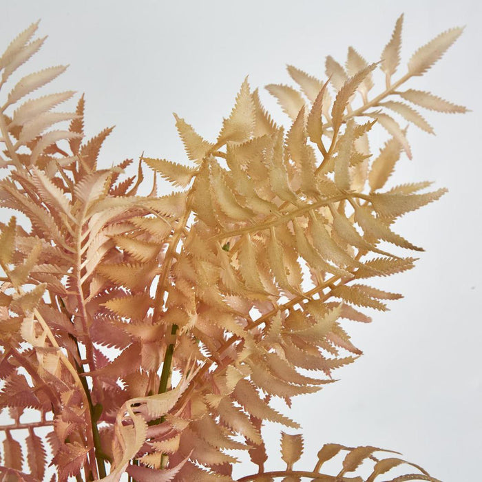 Artificial Fern Bush Pink 12cm Cream - FLORA DESIGNS