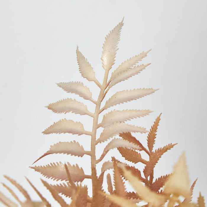 Artificial Fern Bush Pink 12cm Cream - FLORA DESIGNS
