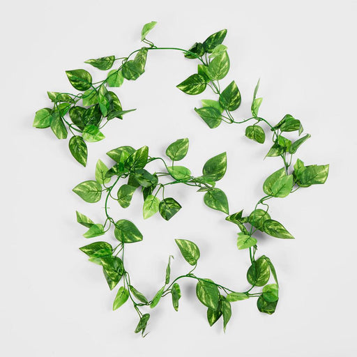 Artificial Pothos Leaf Garland Green 70cm Green - FLORA DESIGNS