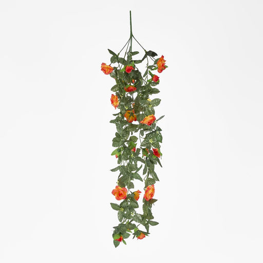 Artificial Hanging Rose Bush Orange 88cm Orange - FLORA DESIGNS