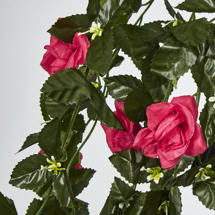 Artificial Hanging Rose Vine Dark Pink 72cm Red - FLORA DESIGNS