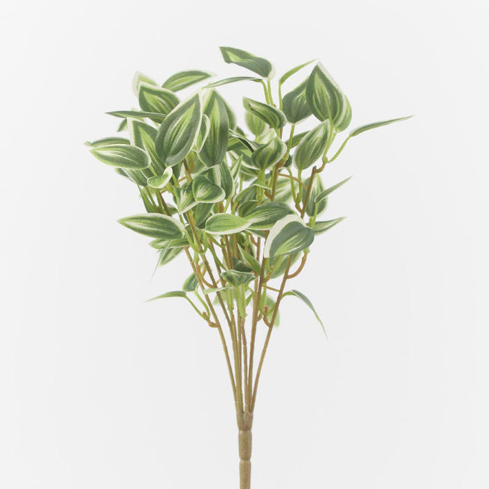 Artificial Wandering Jew Bush Green 30cm Purple - FLORA DESIGNS