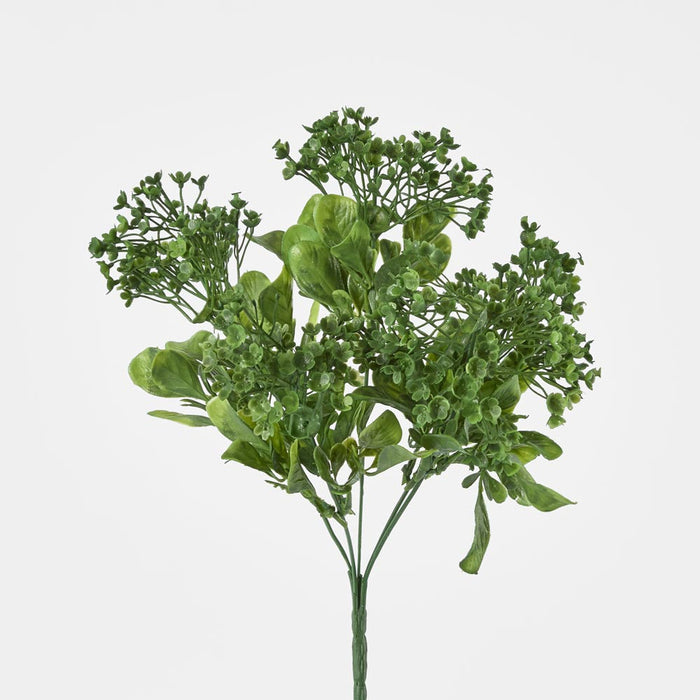 Artificial Mixed Leaf Bush Dark Green 39cm Green - FLORA DESIGNS